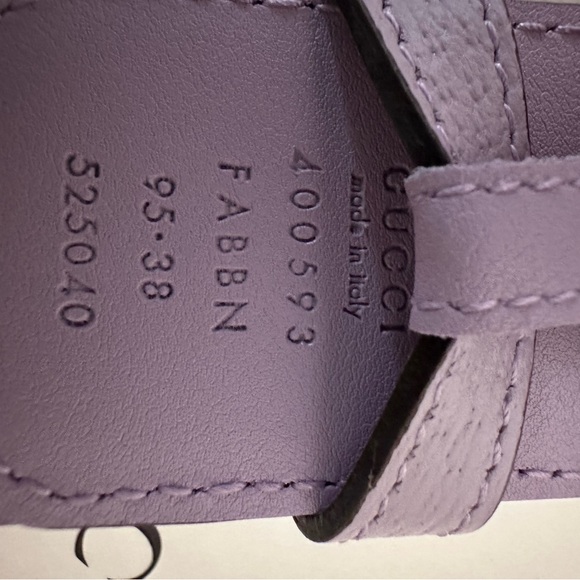 NWB Gucci GG Marmont Jumbo GG Belt Beige/Lilac - Picture 14 of 16